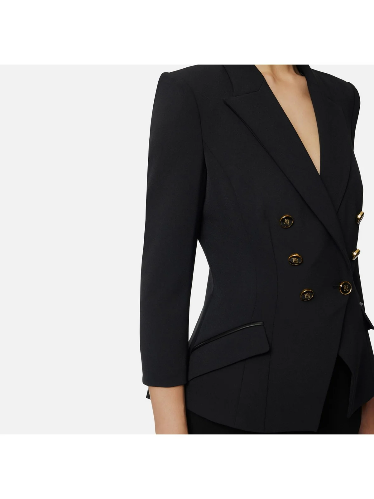 ELISABETTA FRANCHI Giacca Donna  GI17456E2 110 Nero - Image 3