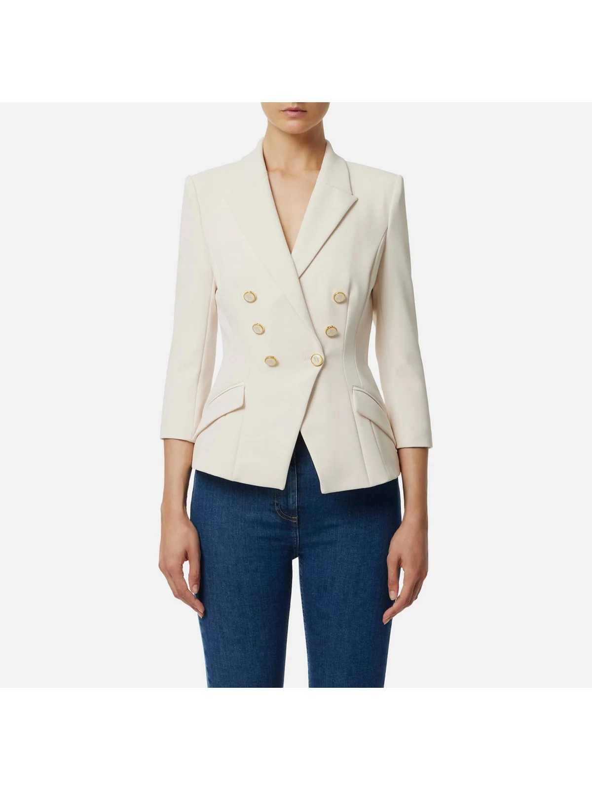 ELISABETTA FRANCHI Giacca Donna  GI17456E2 DZ9 MILK - Image 2