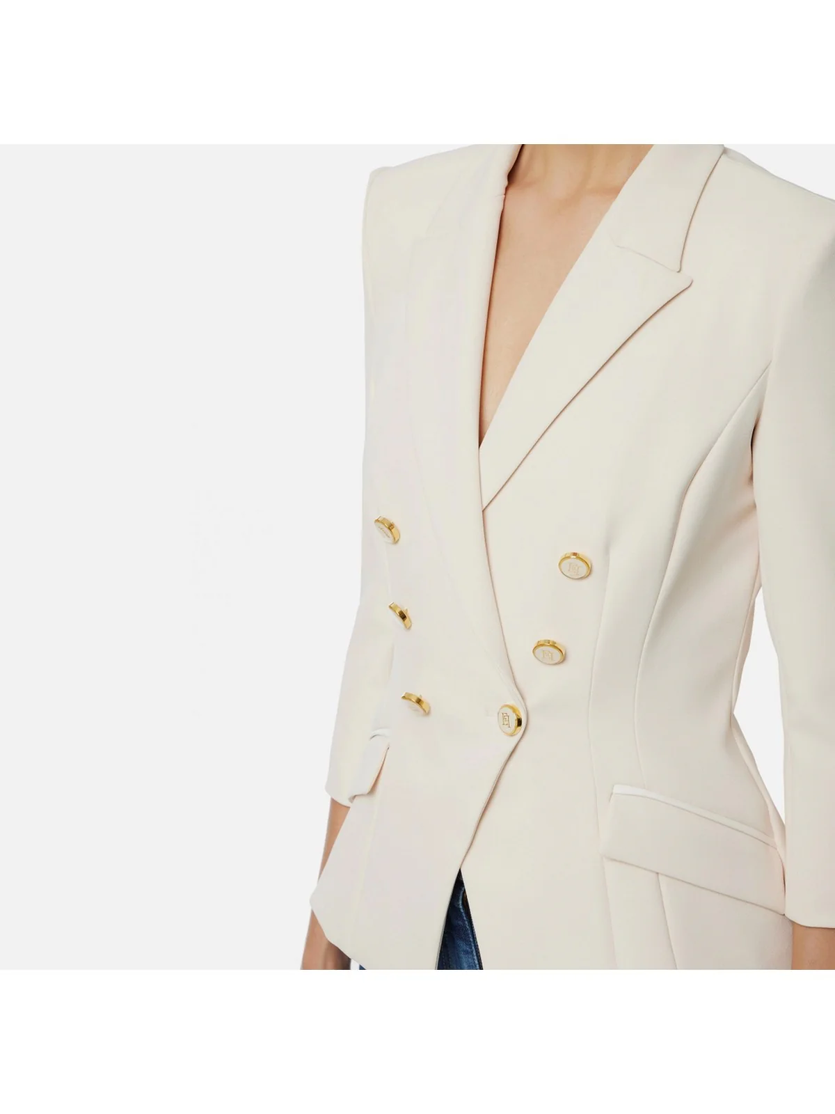 ELISABETTA FRANCHI Giacca Donna  GI17456E2 DZ9 MILK - Image 3