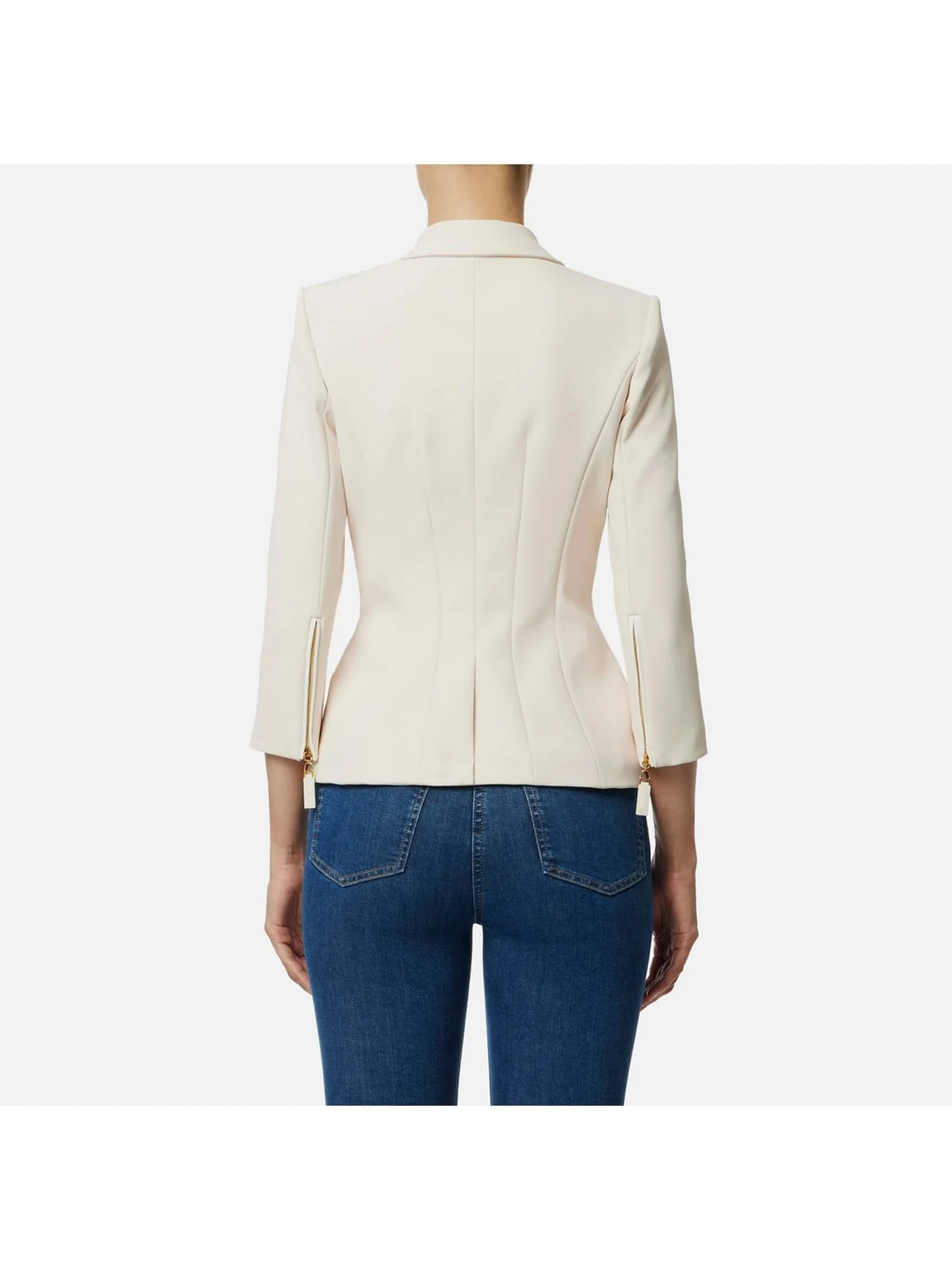 ELISABETTA FRANCHI Giacca Donna  GI17456E2 DZ9 MILK - Image 4