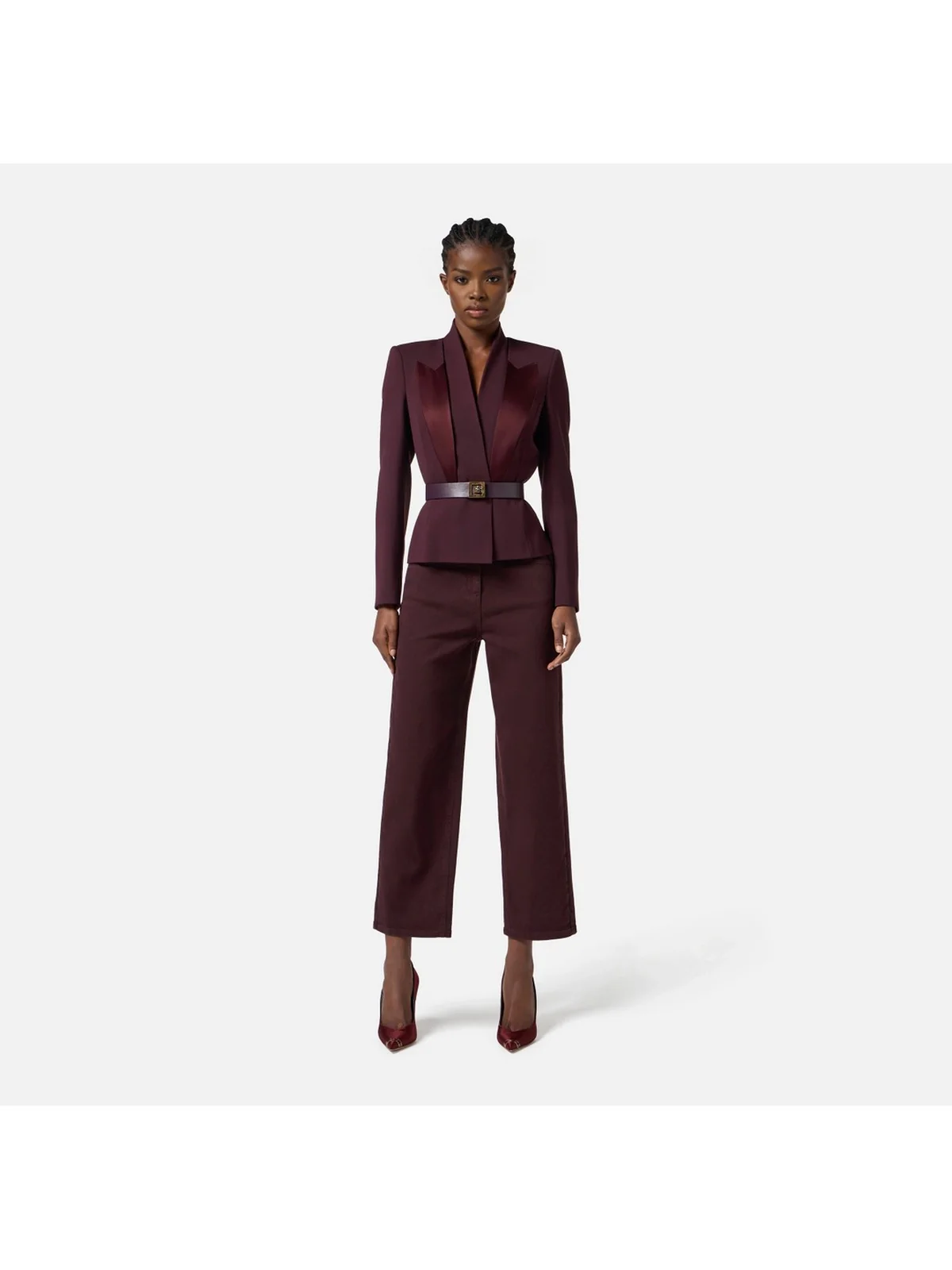 ELISABETTA FRANCHI Giacca Donna  GI17656E2 EA4 MERLOT - Image 2