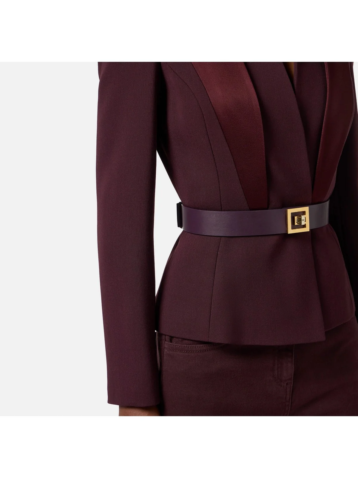ELISABETTA FRANCHI Giacca Donna  GI17656E2 EA4 MERLOT - Image 4