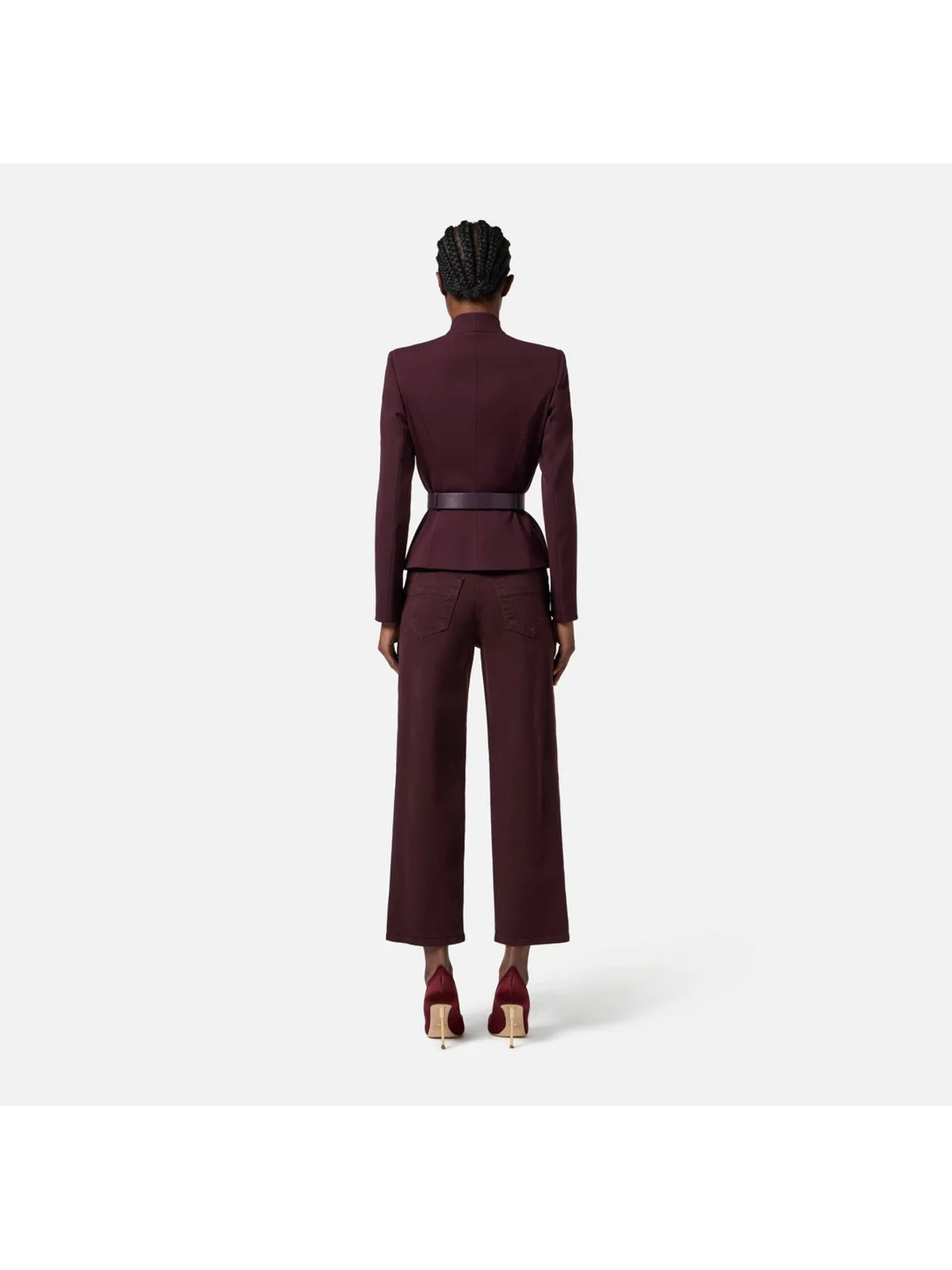 ELISABETTA FRANCHI Giacca Donna  GI17656E2 EA4 MERLOT - Image 5