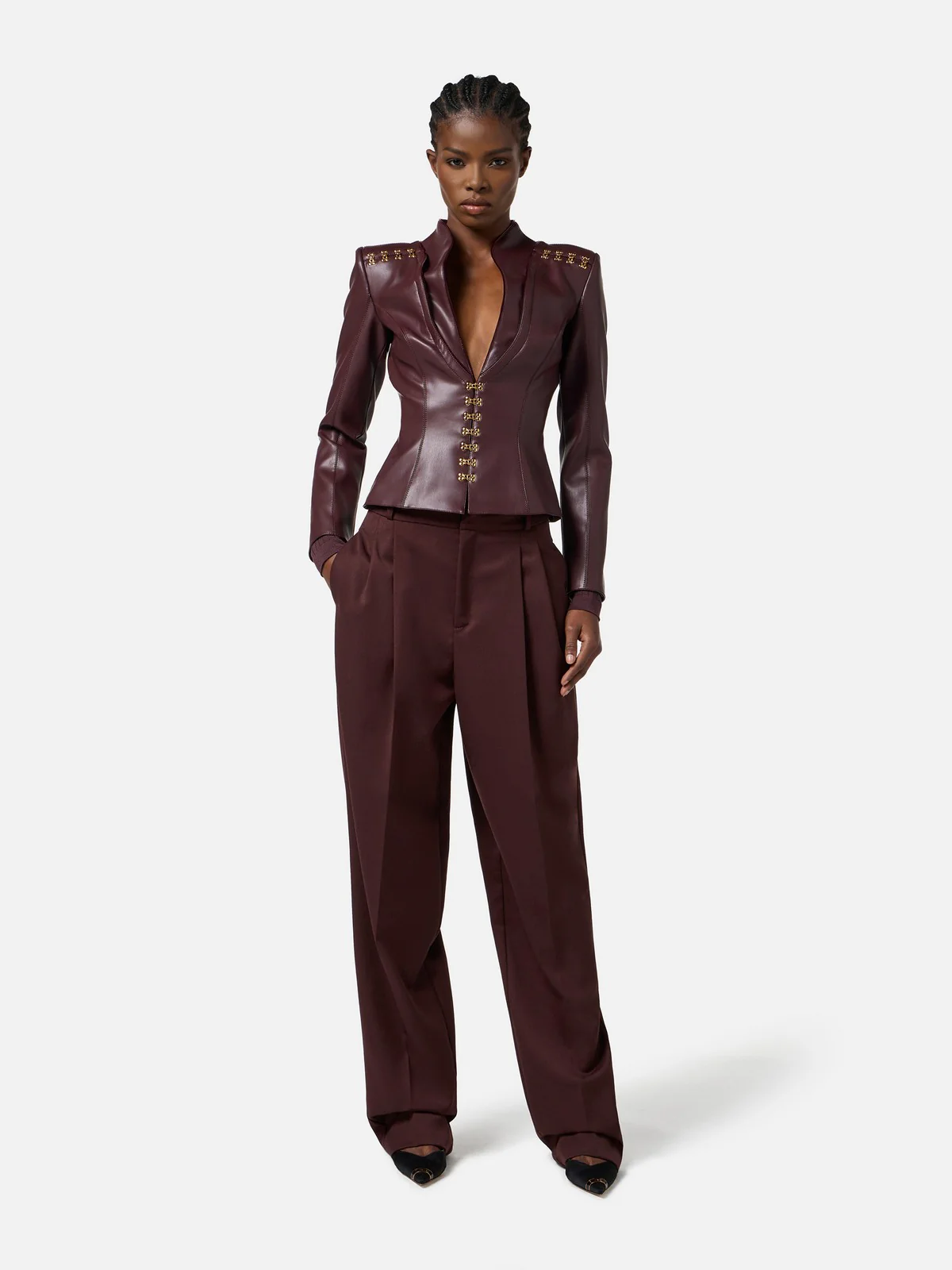 ELISABETTA FRANCHI Giacca Donna  GI18757E2 EA4 MERLOT - Image 2
