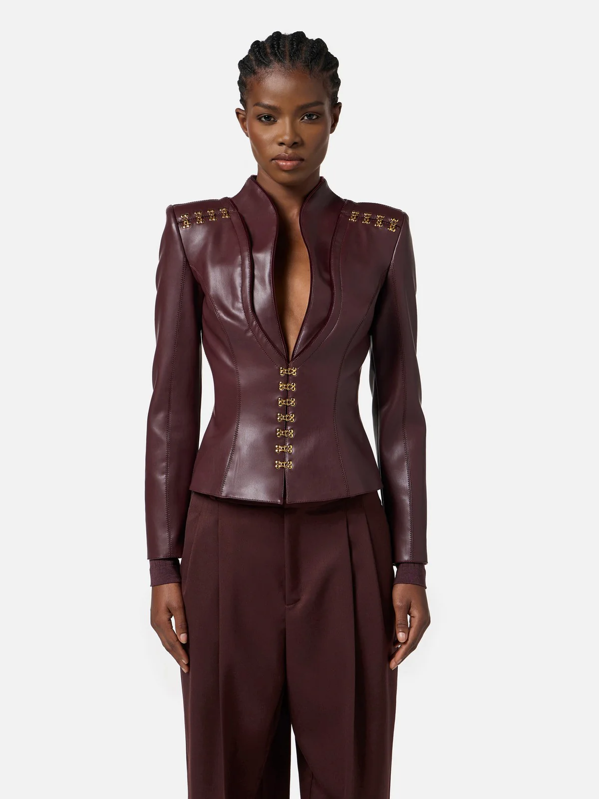 ELISABETTA FRANCHI Giacca Donna  GI18757E2 EA4 MERLOT - Image 3