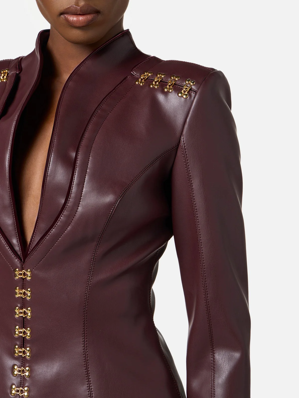ELISABETTA FRANCHI Giacca Donna  GI18757E2 EA4 MERLOT - Image 4
