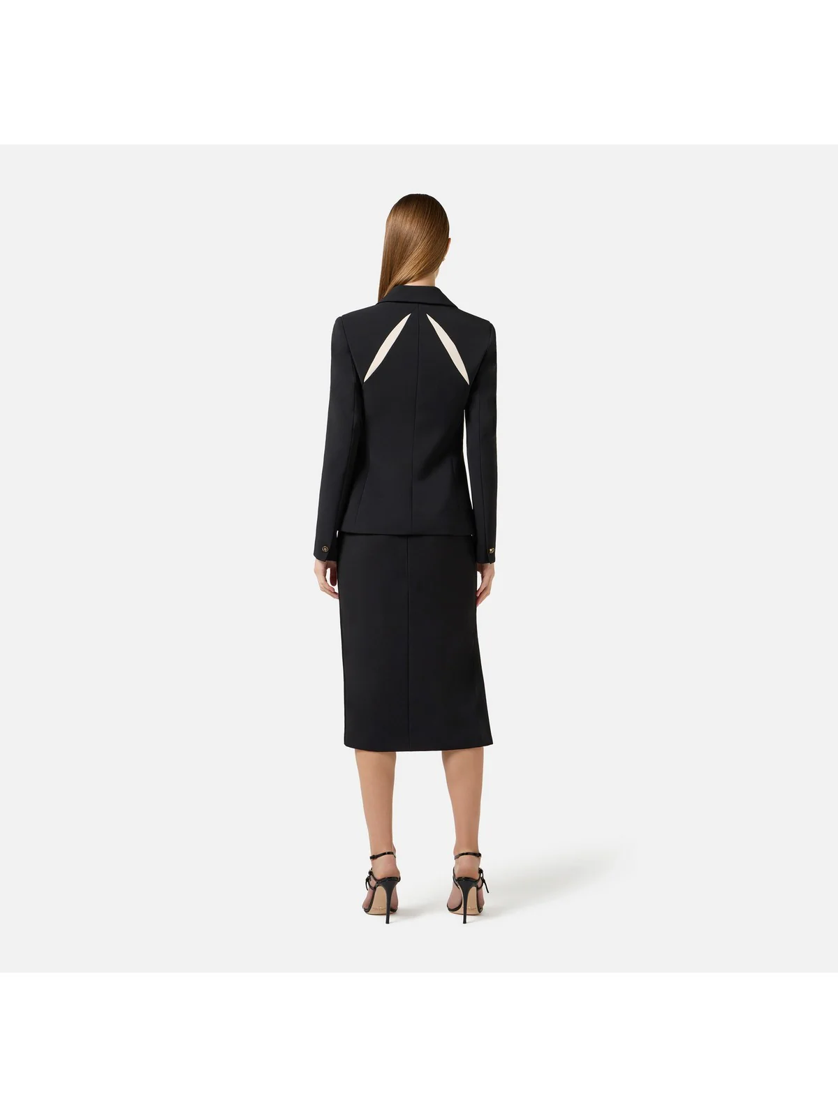 ELISABETTA FRANCHI Giacca Donna  GI19861E2 685 NERO/BURRO - Image 3