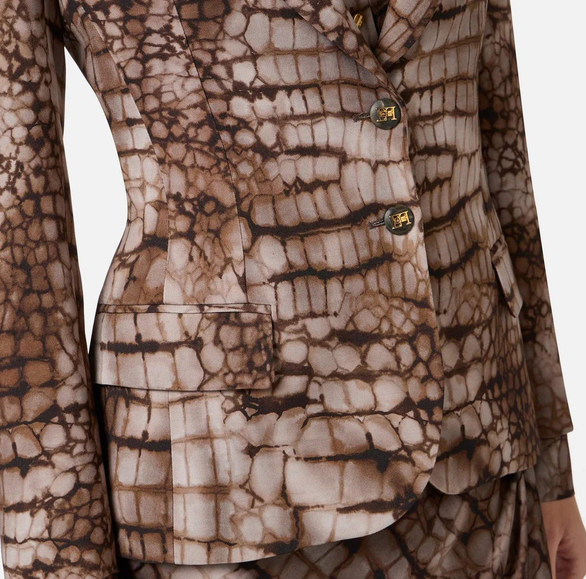 ELISABETTA FRANCHI Giacca Donna  GI20761E2 644 CACAO - Image 2