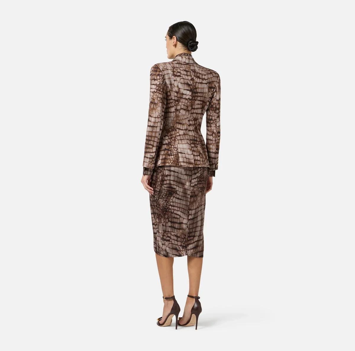 ELISABETTA FRANCHI Giacca Donna  GI20761E2 644 CACAO - Image 3