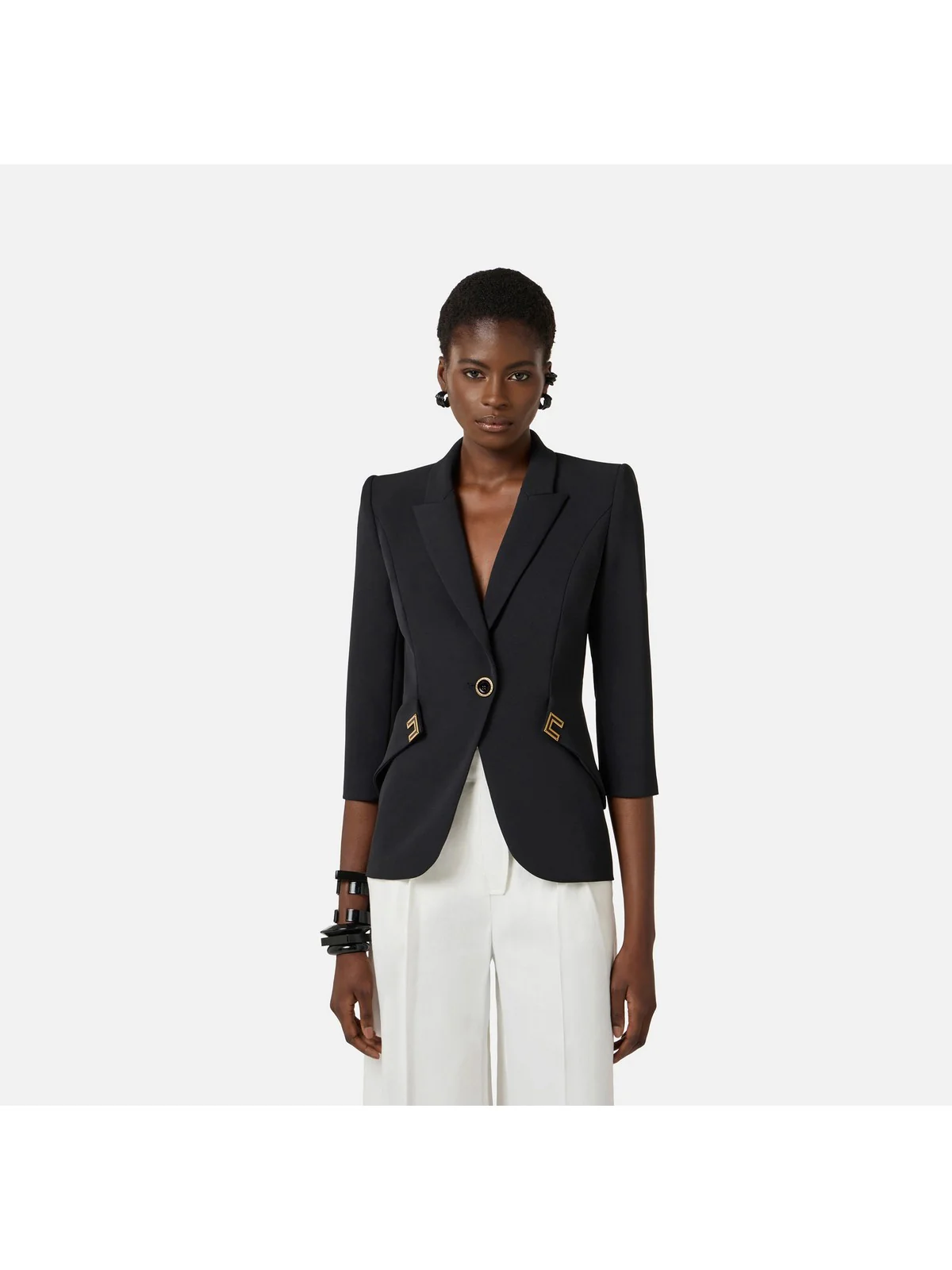 ELISABETTA FRANCHI Giacca Donna  GI21561E2 110 Nero - Image 3