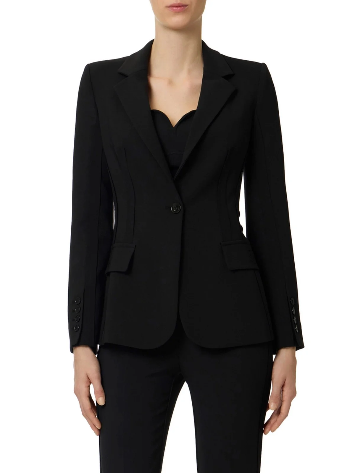 ELISABETTA FRANCHI Giacca Donna  GI21661E2 110 Nero - Image 4