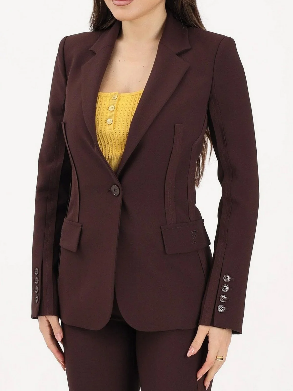 ELISABETTA FRANCHI Giacca Donna  GI21661E2 644 CACAO - Image 2