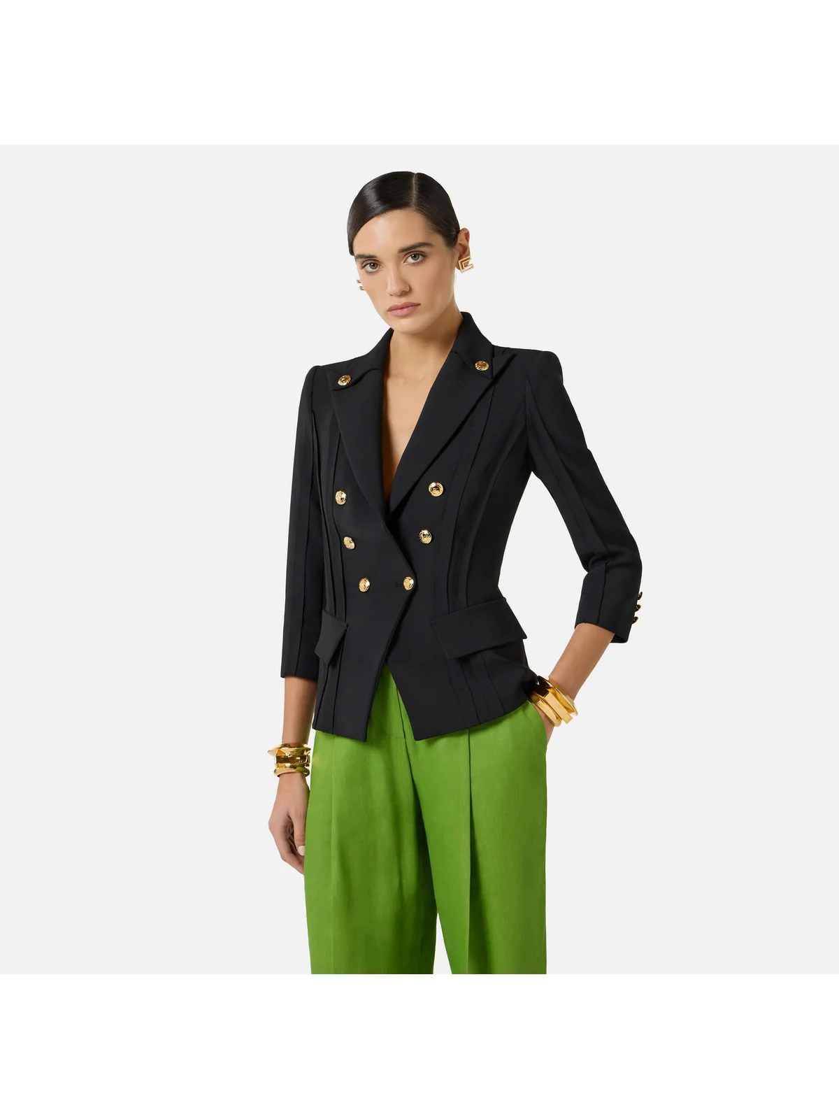 ELISABETTA FRANCHI Giacca Donna  GI21861E2 110 Nero - Image 2