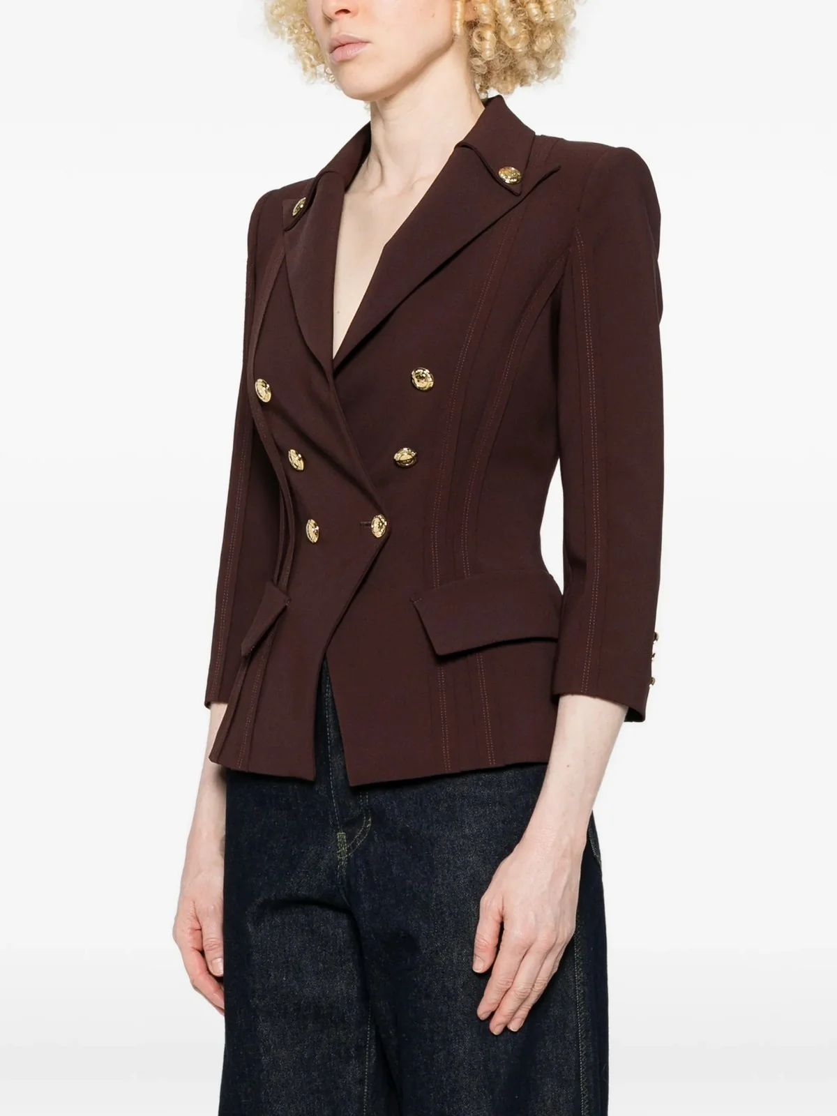 ELISABETTA FRANCHI Giacca Donna  GI21861E2 644 CACAO - Image 3