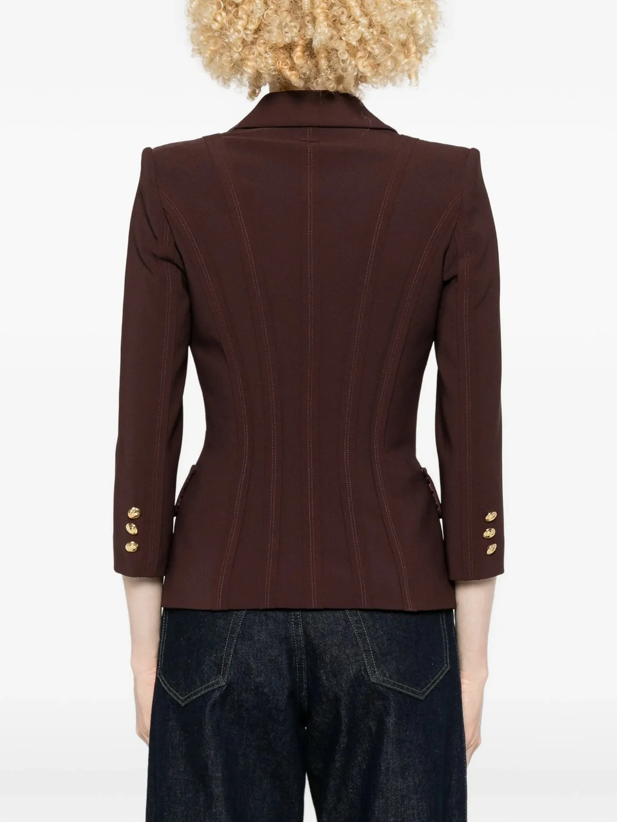 ELISABETTA FRANCHI Giacca Donna  GI21861E2 644 CACAO - Image 4
