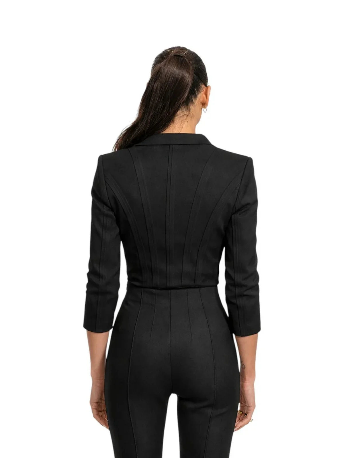 ELISABETTA FRANCHI Giacca Donna  GI22261E2 110 Nero - Image 3