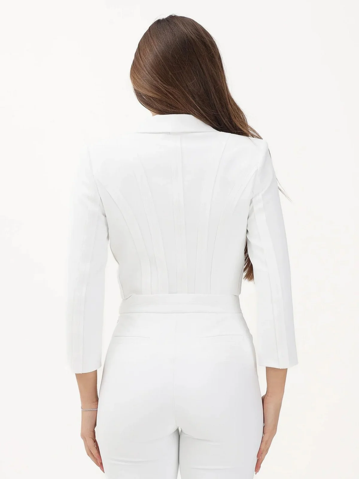 ELISABETTA FRANCHI Giacca Donna  GI22261E2 360 Avorio - Image 3