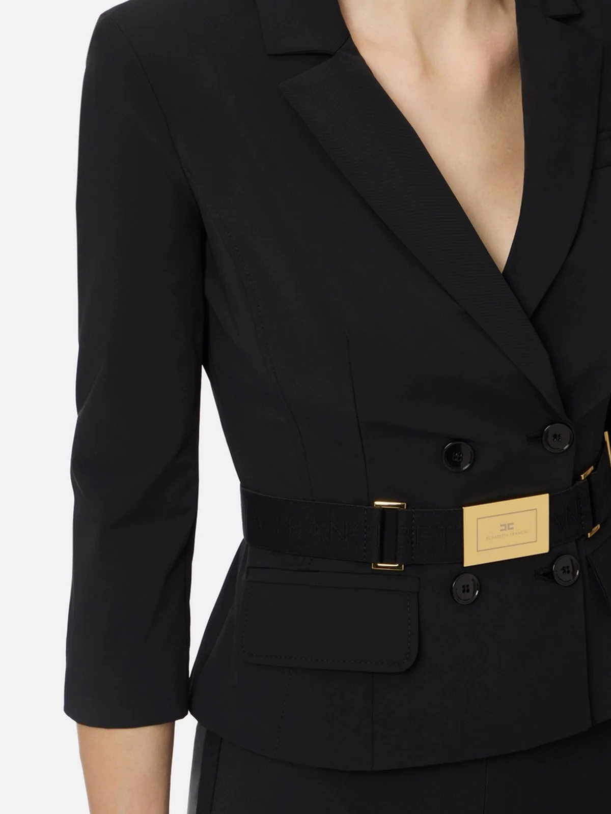 ELISABETTA FRANCHI Giacca Donna  GI22461E2 110 Nero - Image 3