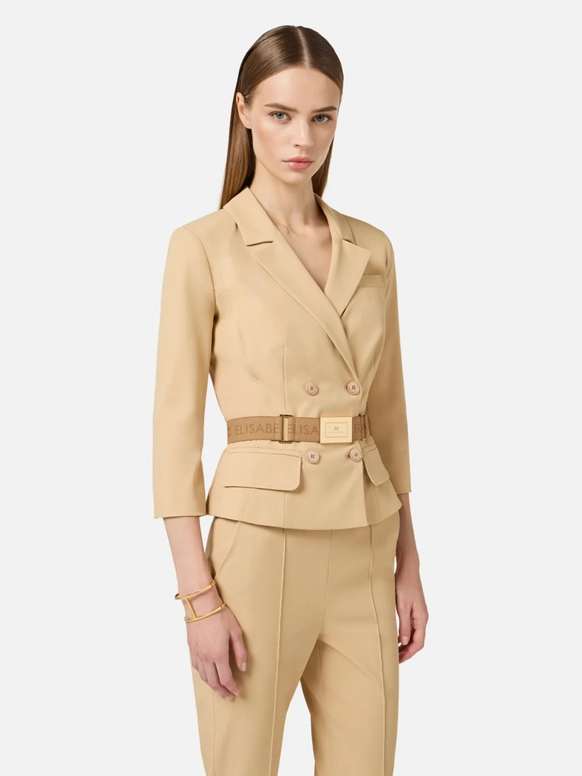ELISABETTA FRANCHI Giacca Donna  GI22461E2 470 CAMMELLO - Image 2
