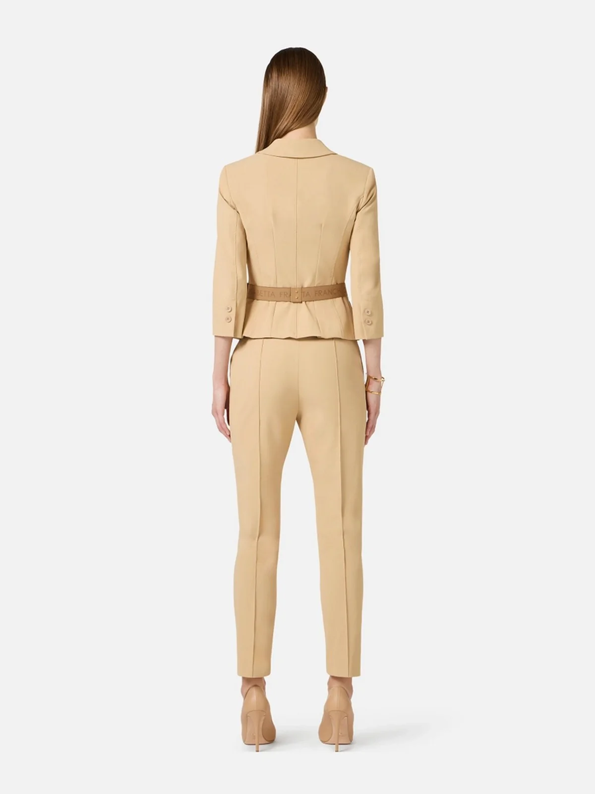 ELISABETTA FRANCHI Giacca Donna  GI22461E2 470 CAMMELLO - Image 3