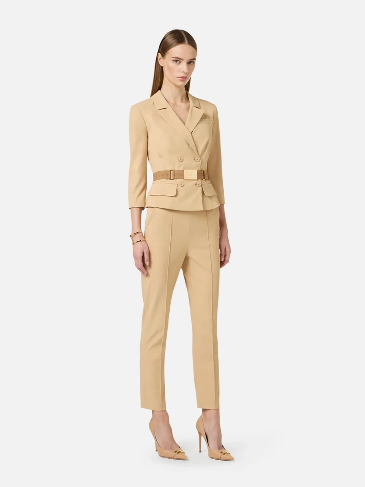 ELISABETTA FRANCHI Giacca Donna  GI22461E2 470 CAMMELLO - Image 5