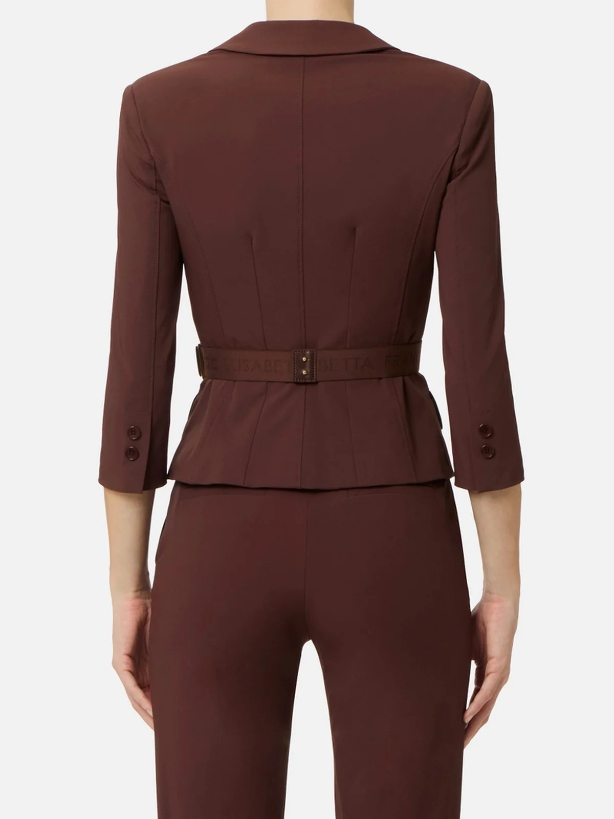 ELISABETTA FRANCHI Giacca Donna  GI22461E2 644 CACAO - Image 3