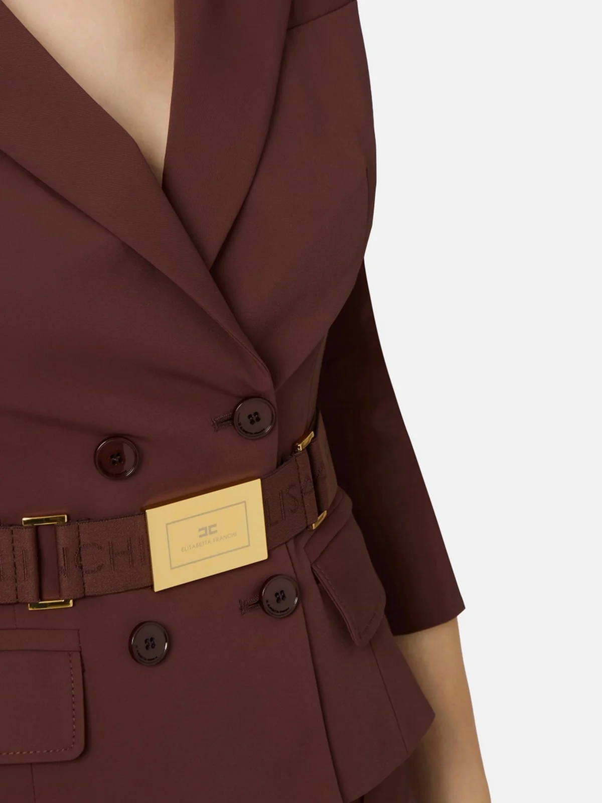 ELISABETTA FRANCHI Giacca Donna  GI22461E2 644 CACAO - Image 4