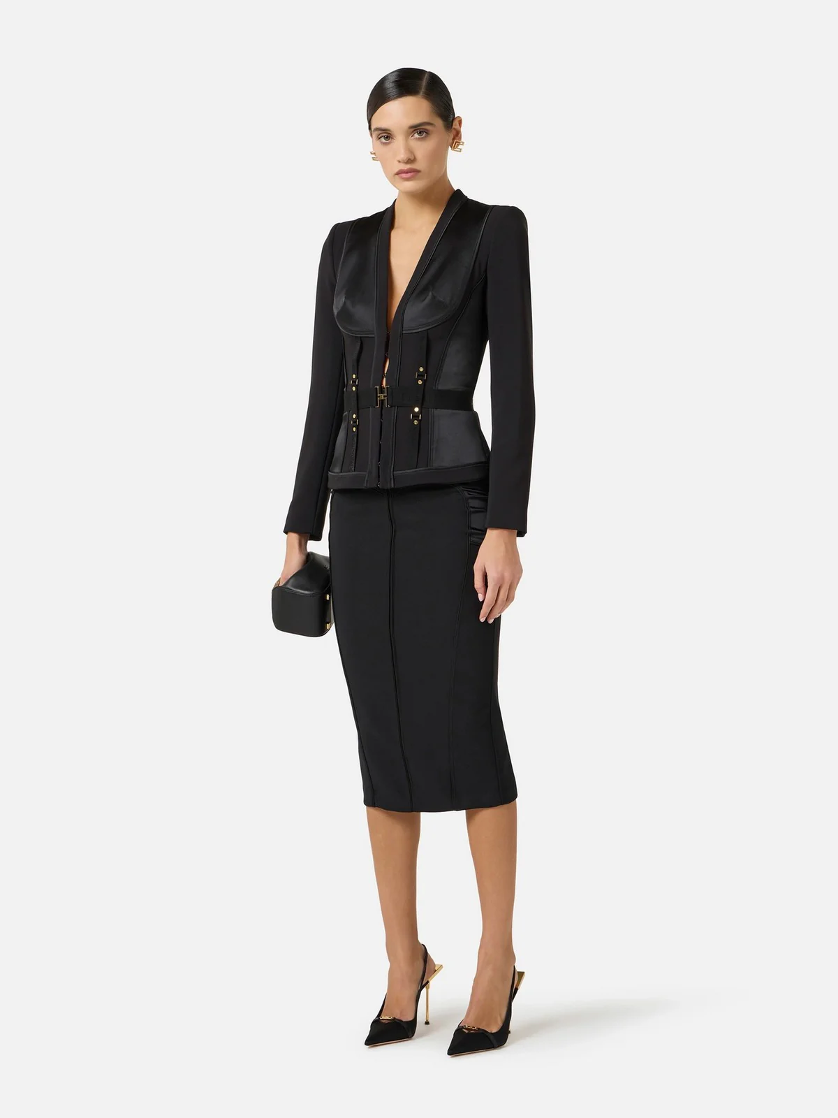ELISABETTA FRANCHI Giacca Donna  GI23362E2 110 Nero - Image 2