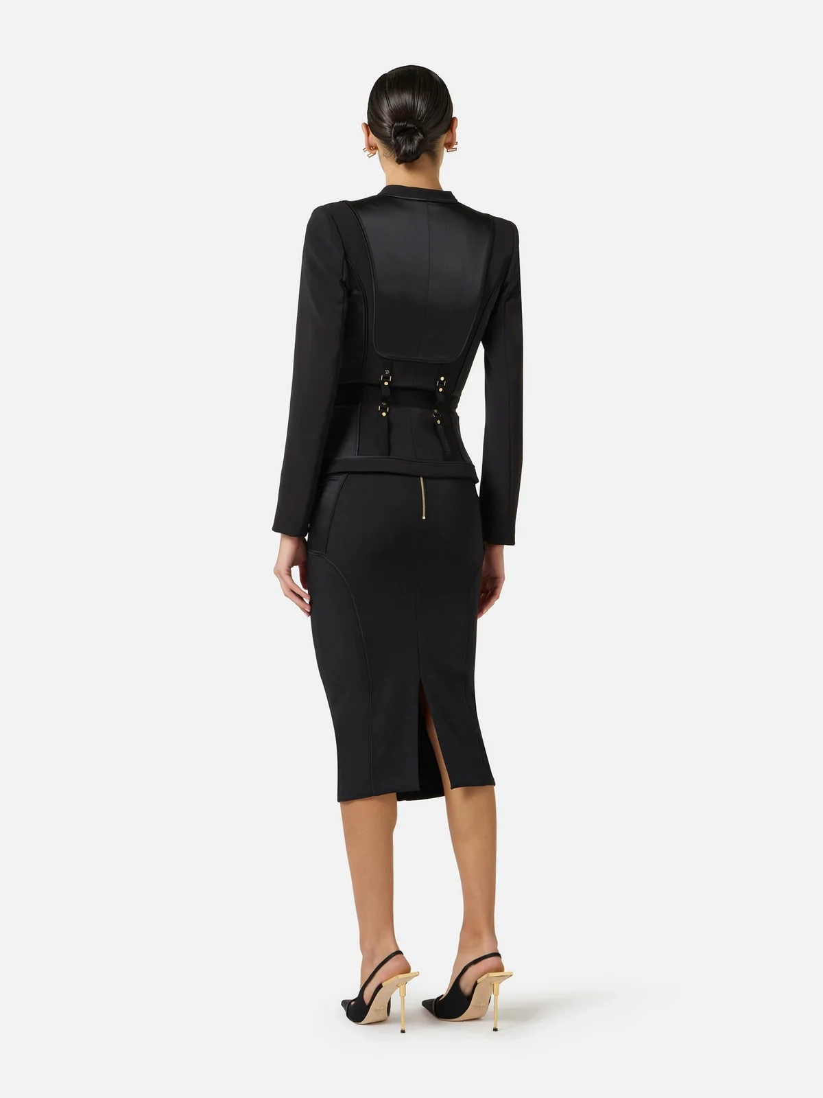 ELISABETTA FRANCHI Giacca Donna  GI23362E2 110 Nero - Image 5