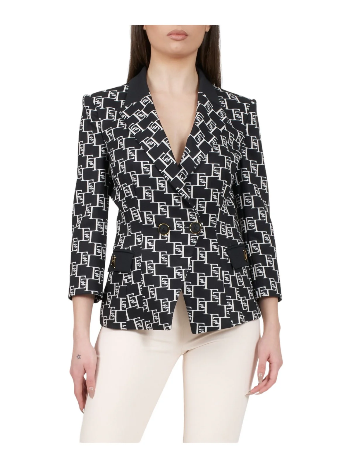 ELISABETTA FRANCHI Giacca Donna  GIS6141E2 685 Nero - Image 2