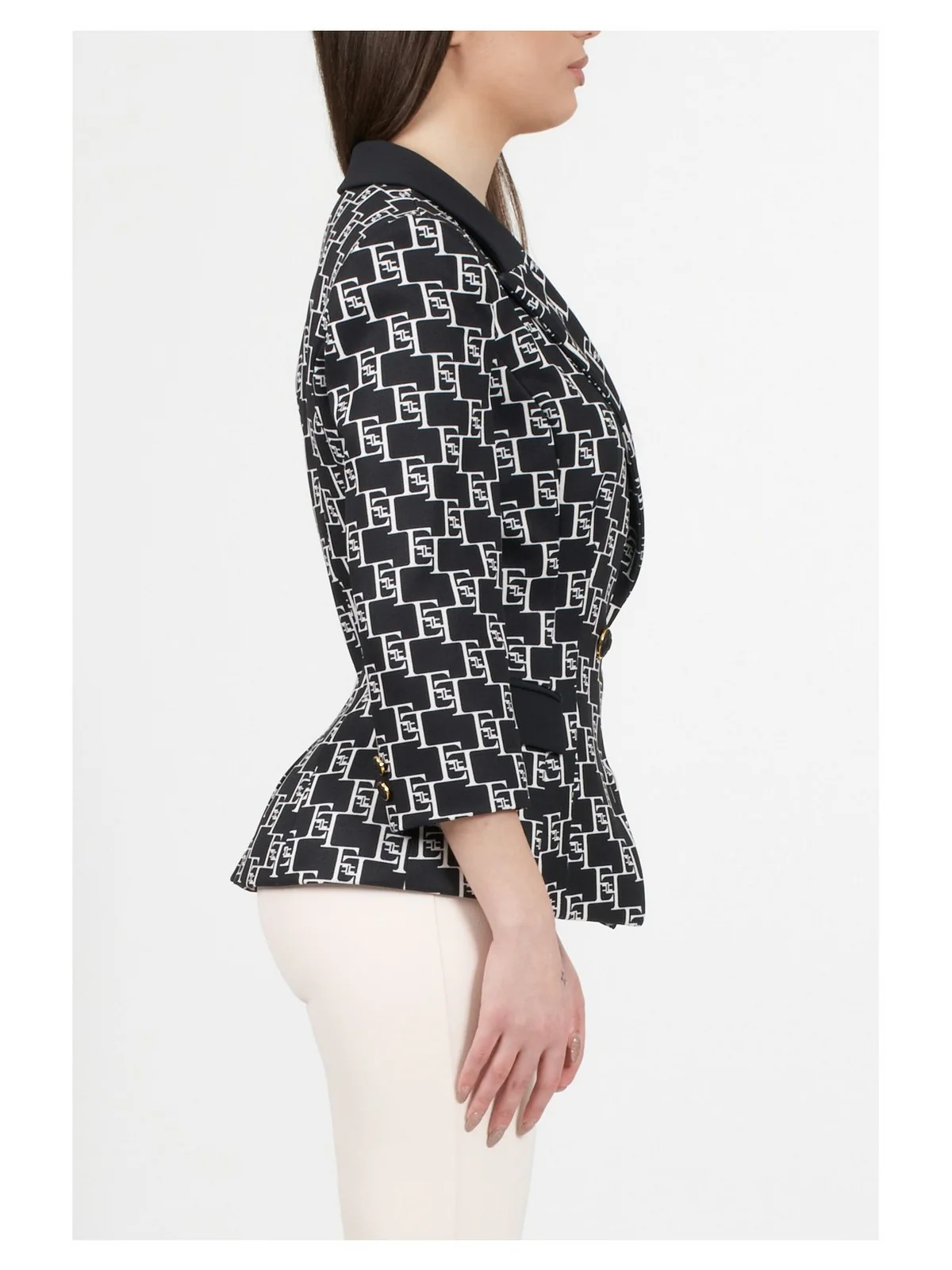 ELISABETTA FRANCHI Giacca Donna  GIS6141E2 685 Nero - Image 4