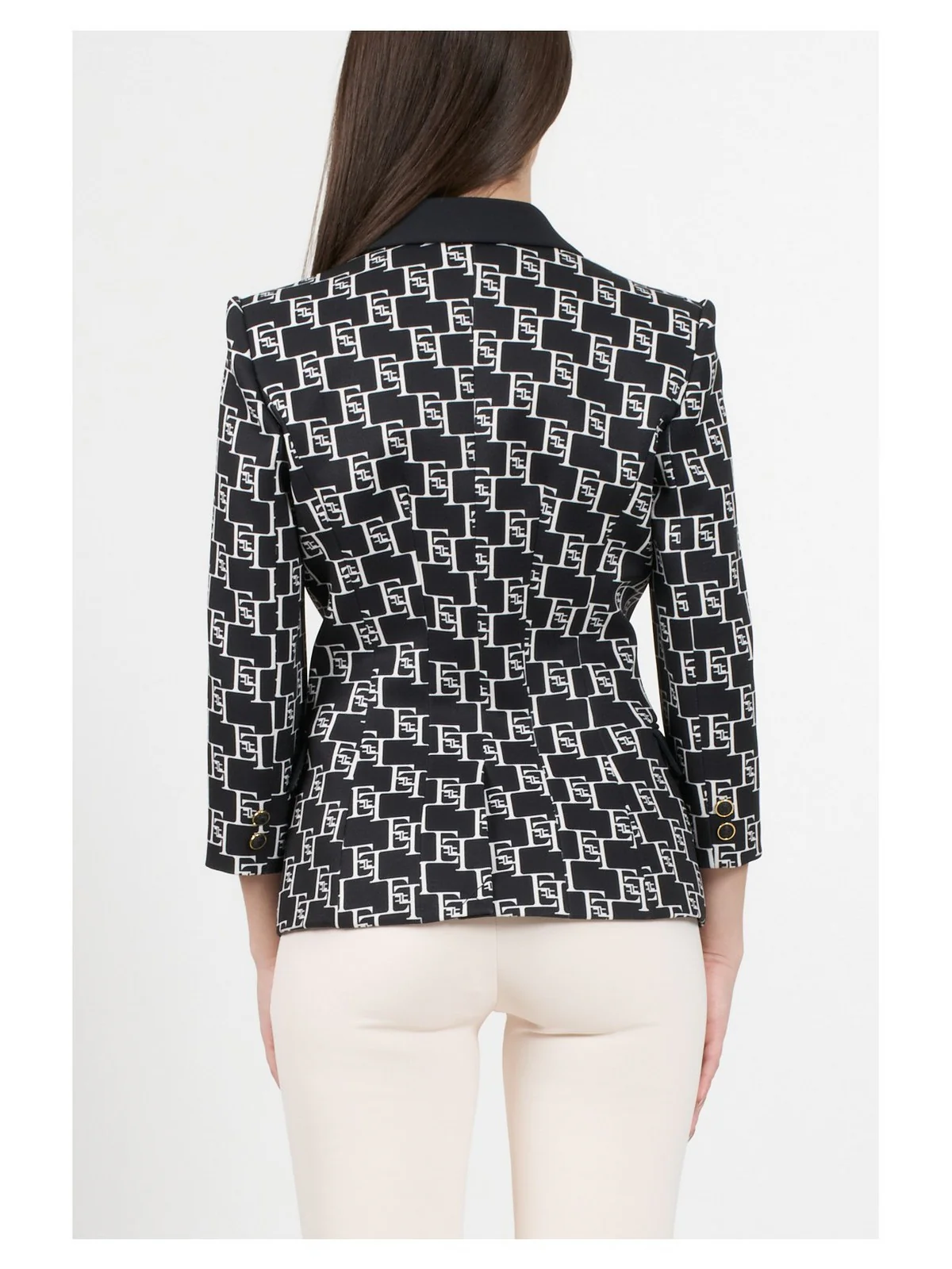 ELISABETTA FRANCHI Giacca Donna  GIS6141E2 685 Nero - Image 5