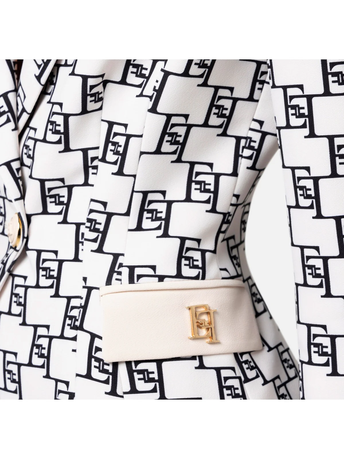 ELISABETTA FRANCHI Giacca Donna  GIS6141E2 E84 Avorio - Image 4