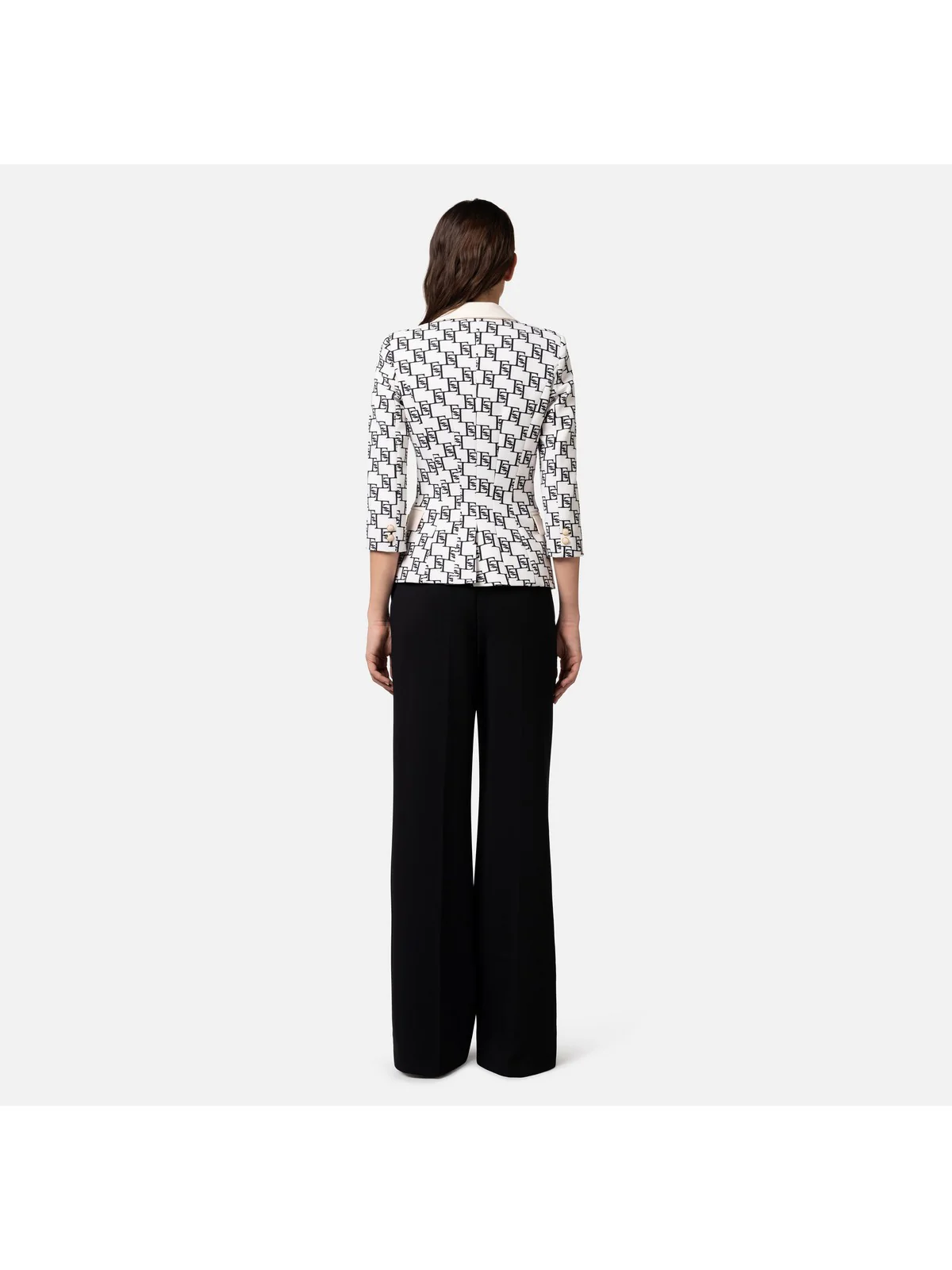 ELISABETTA FRANCHI Giacca Donna  GIS6141E2 E84 Avorio - Image 5