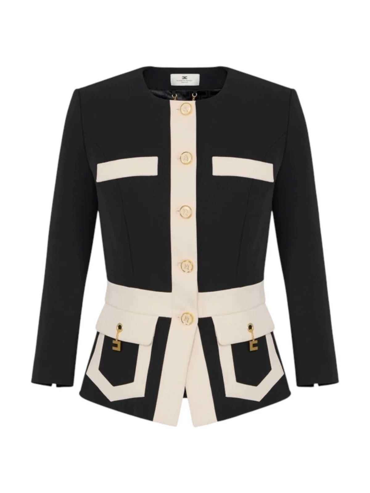 ELISABETTA FRANCHI Giacca Donna GIT0156E2 EF3 NERO/MILK
