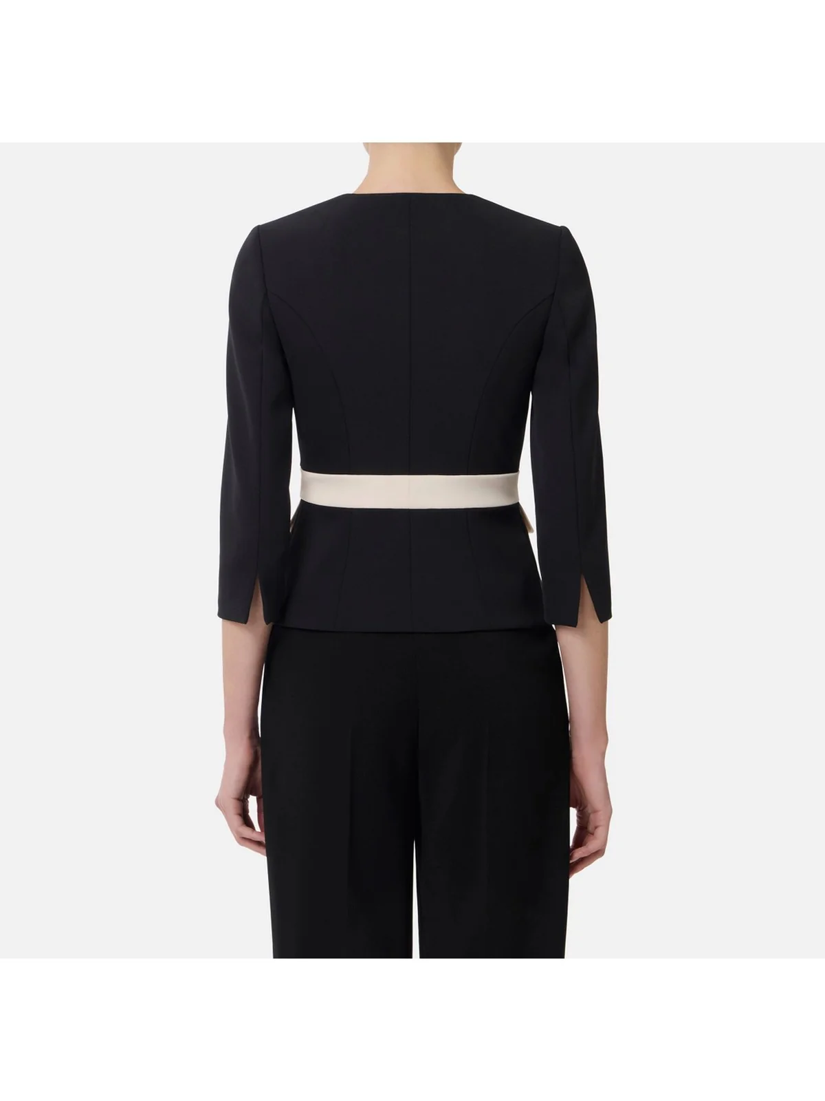 ELISABETTA FRANCHI Giacca Donna GIT0156E2 EF3 NERO/MILK - Image 4