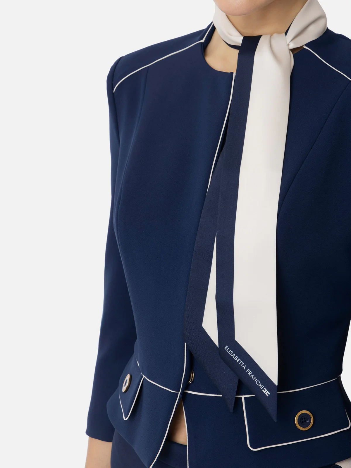 ELISABETTA FRANCHI Giacca Donna  GIT5151E2-DN9 Blu - Image 3