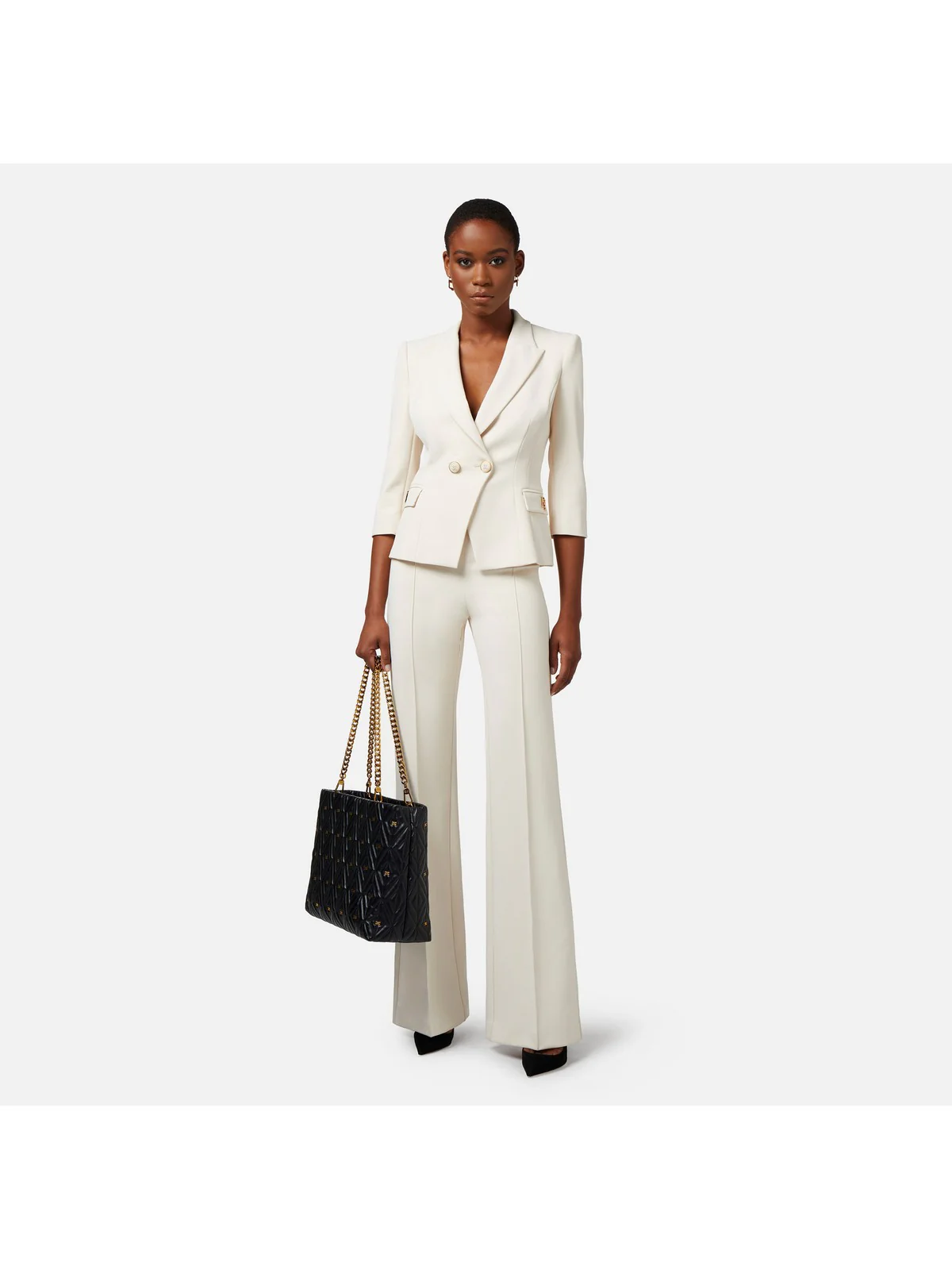 ELISABETTA FRANCHI Giacca Donna GIT6141E2 193 Avorio - Image 3