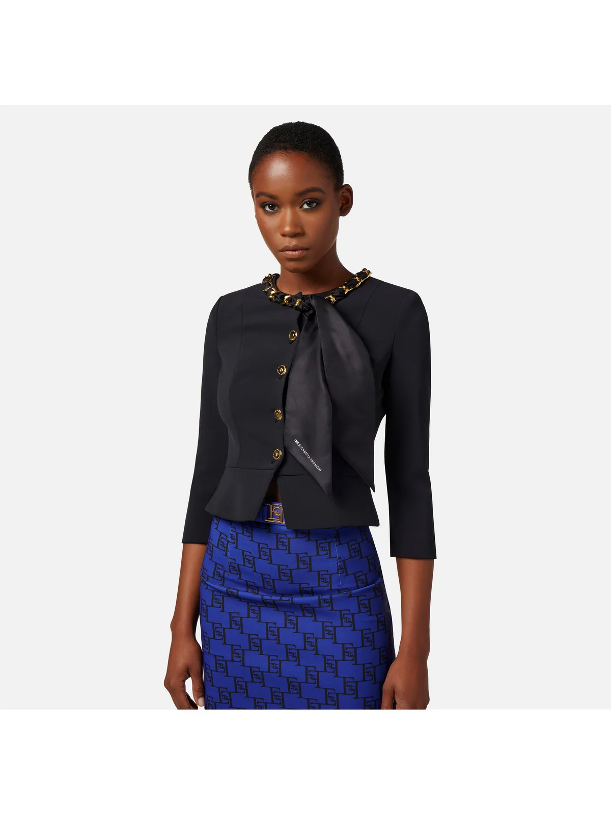 ELISABETTA FRANCHI Giacca Donna GIT7041E2 110 Nero - Image 3