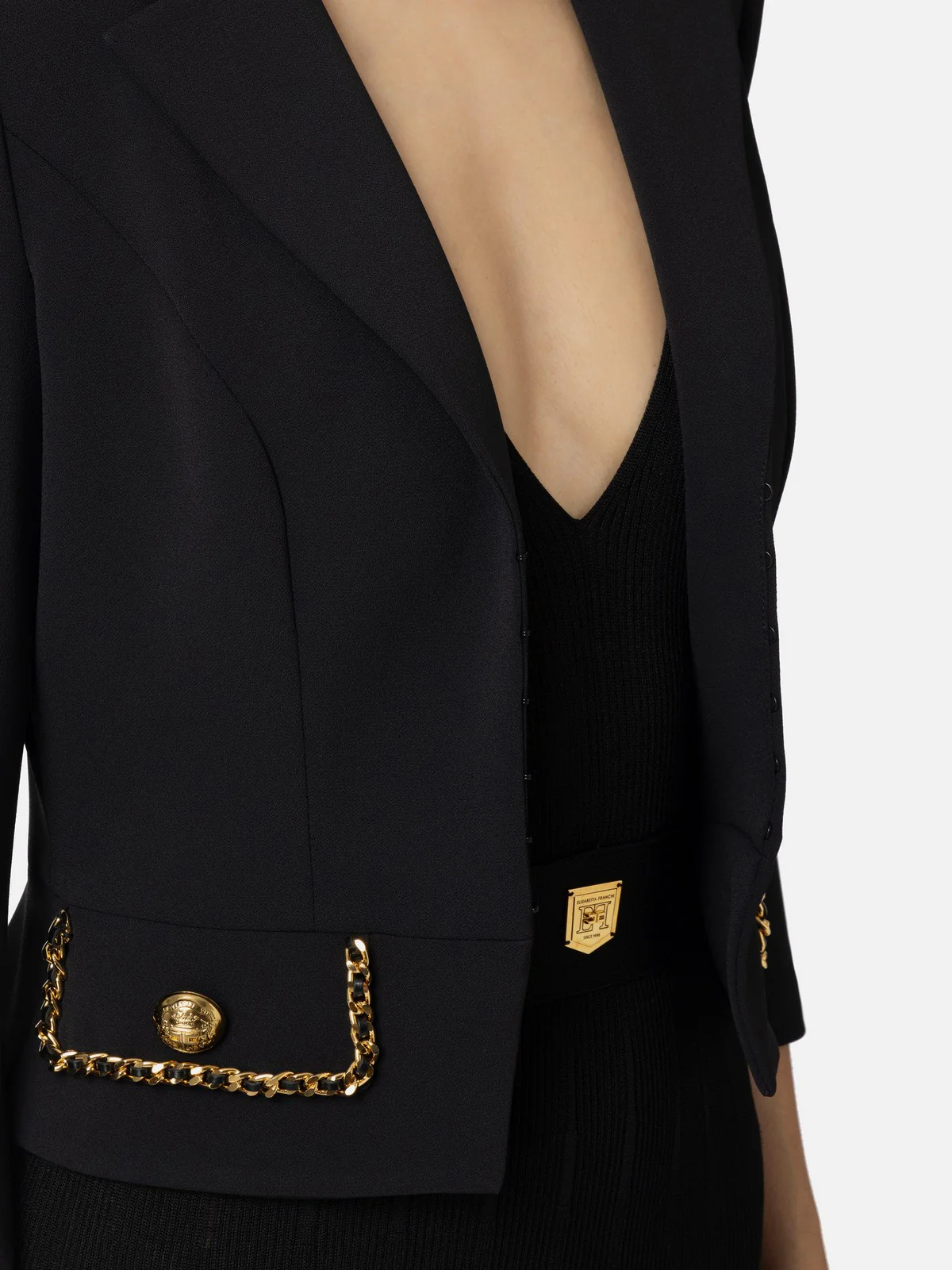 ELISABETTA FRANCHI Giacca Donna GIT8546E2 110 Nero - Image 3