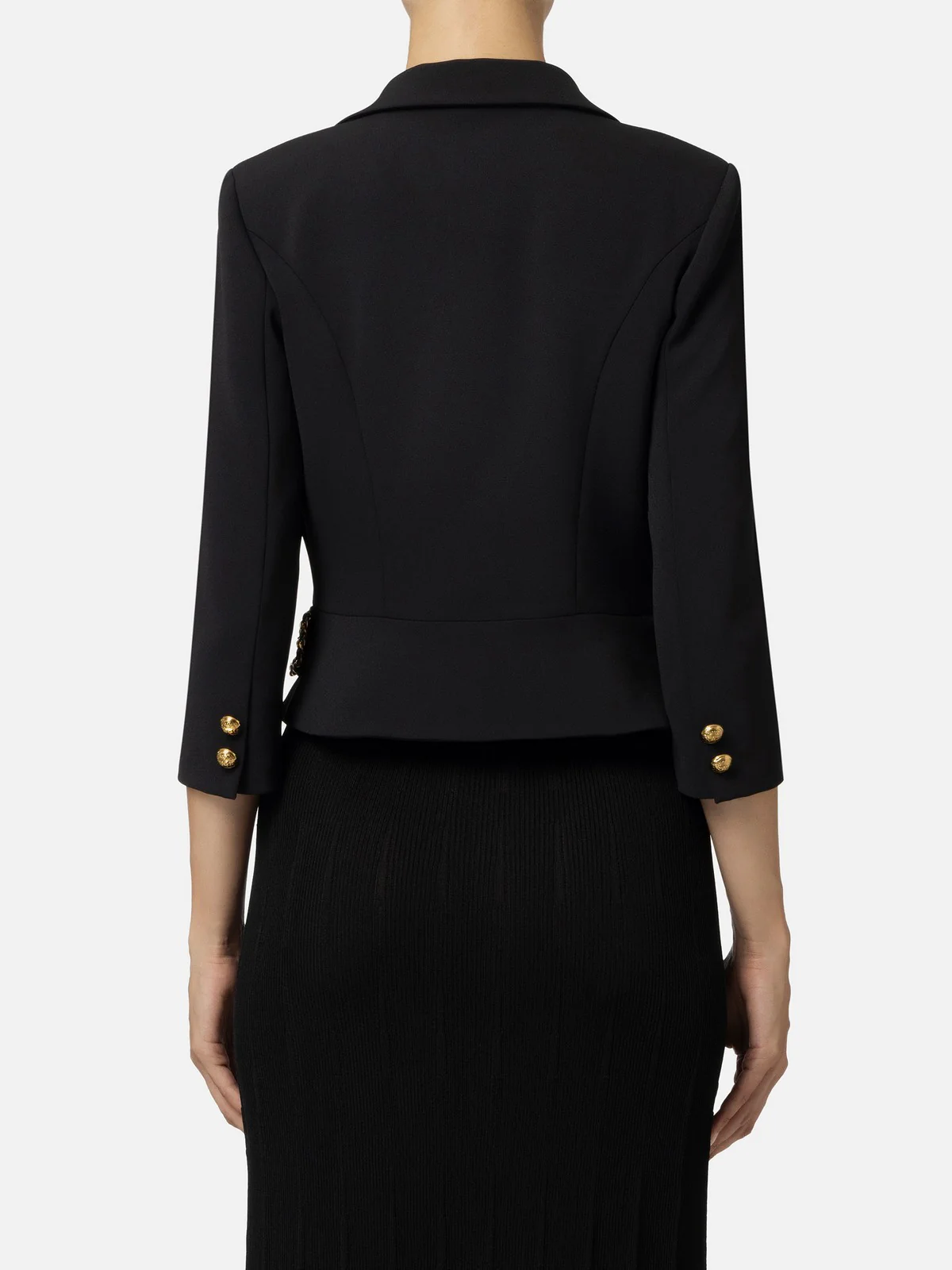 ELISABETTA FRANCHI Giacca Donna GIT8546E2 110 Nero - Image 4
