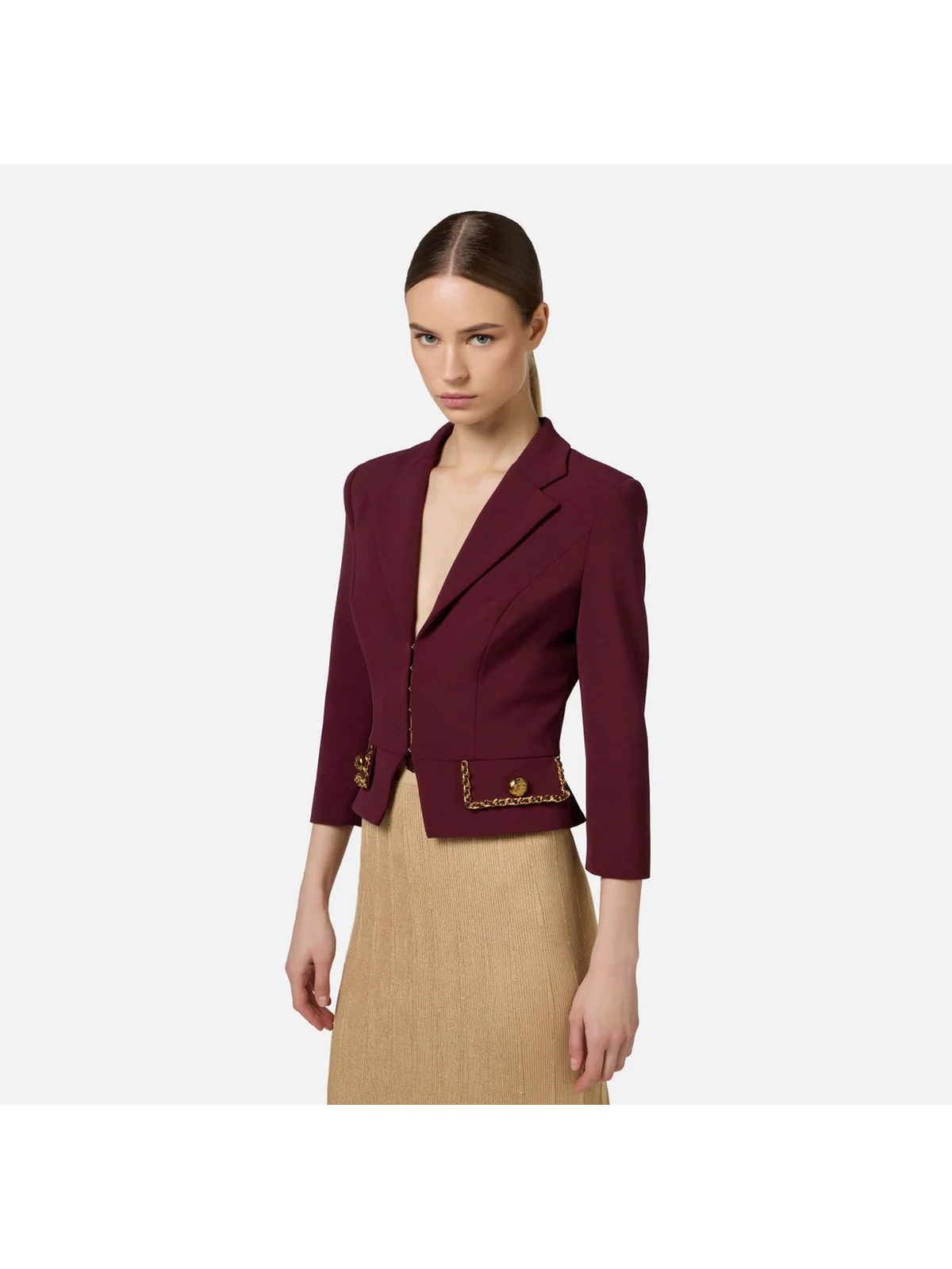 ELISABETTA FRANCHI Giacca Donna  GIT8546E2 CG3 Rosso - Image 3