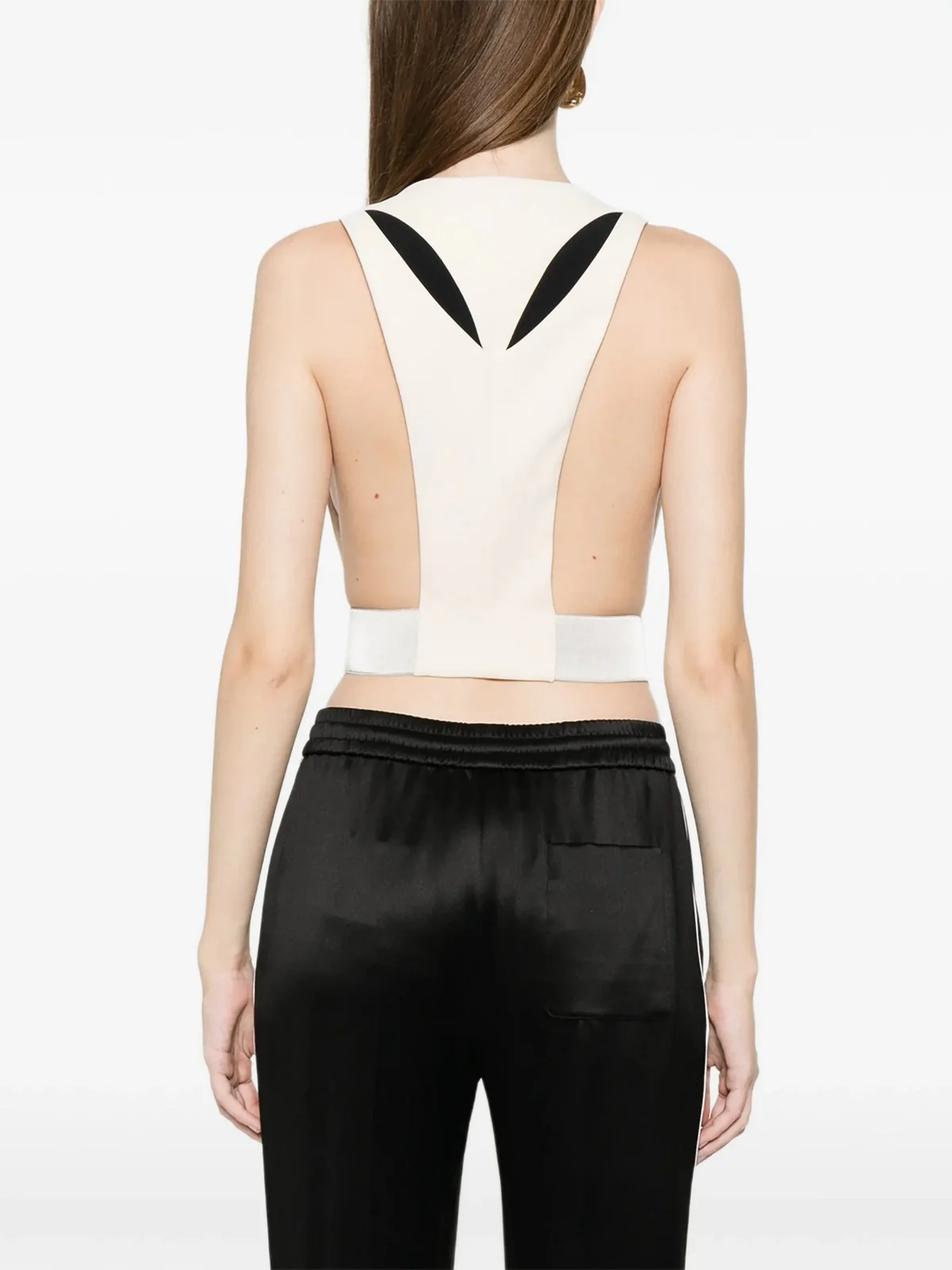 ELISABETTA FRANCHI Gilet Donna  GL00461E2 E84 BURRO/NERO - Image 4