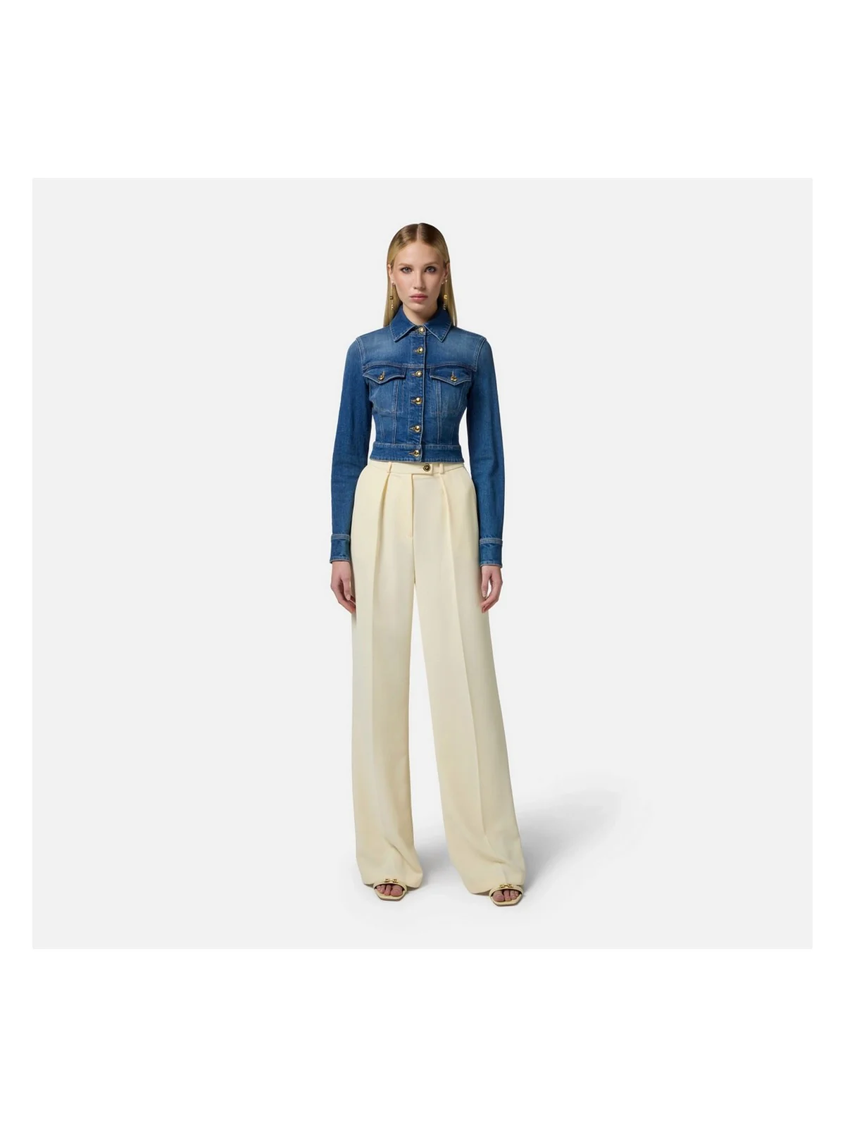 ELISABETTA FRANCHI Giubbino Donna  BJ37I51E2-139 Blu - Image 2