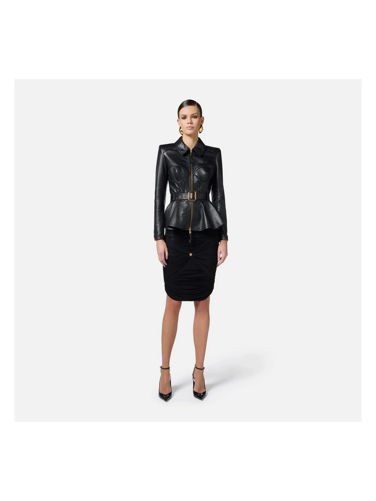 ELISABETTA FRANCHI Giubbino Donna GD46Z51E2-110 Nero - Image 4