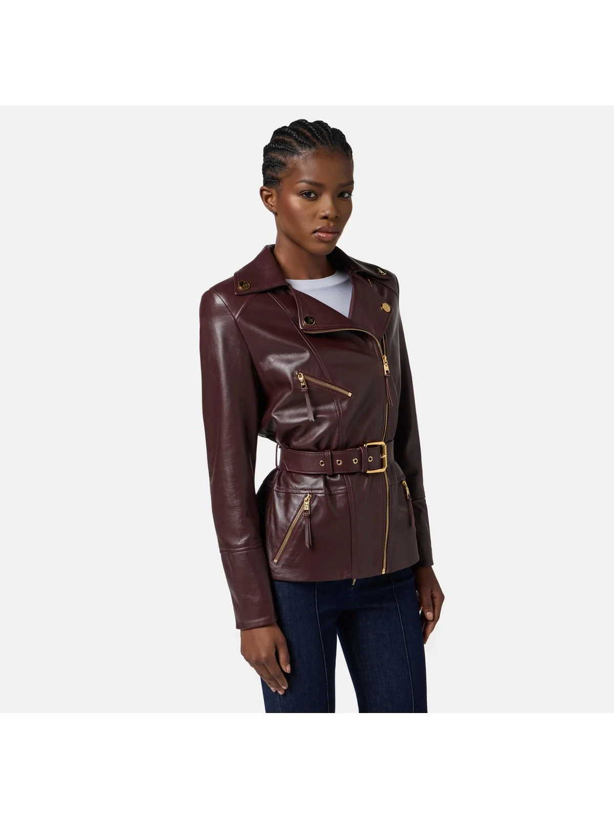 ELISABETTA FRANCHI Giubbino Donna GD50Z56E2 EA4 MERLOT - Image 5