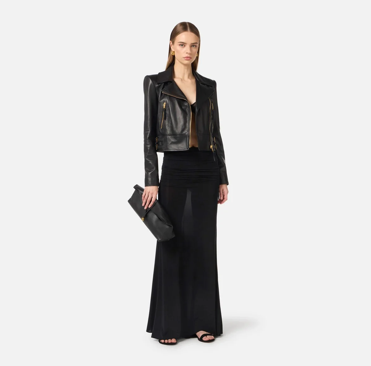 ELISABETTA FRANCHI Giubbino Donna  GD57Z61E2 110 Nero - Image 5