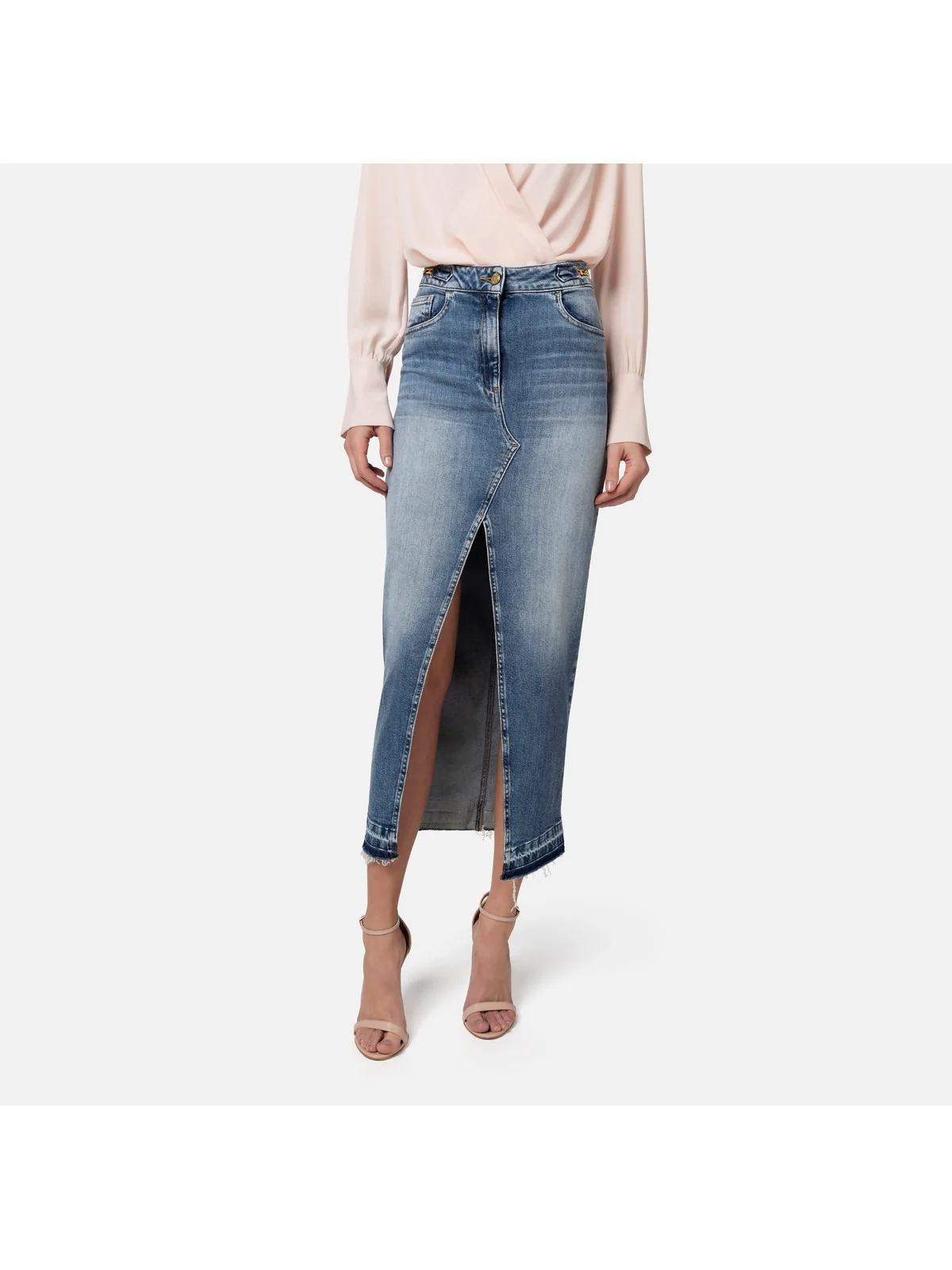ELISABETTA FRANCHI Gonna Donna  GJ29I41E2 192 Blu - Image 2