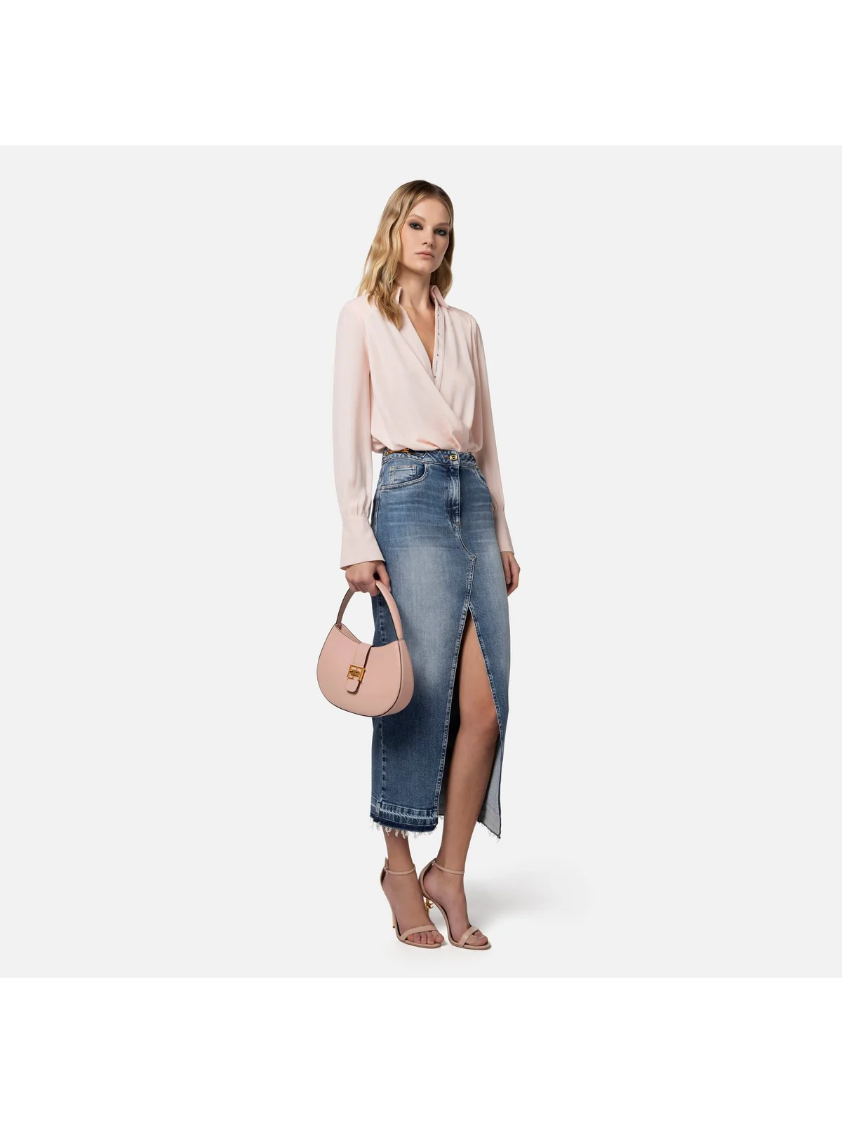 ELISABETTA FRANCHI Gonna Donna  GJ29I41E2 192 Blu - Image 3