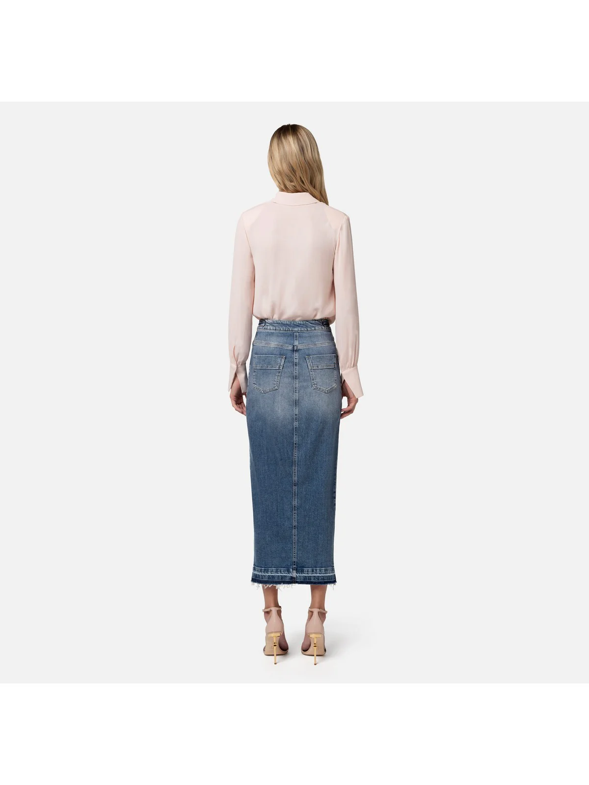 ELISABETTA FRANCHI Gonna Donna  GJ29I41E2 192 Blu - Image 5